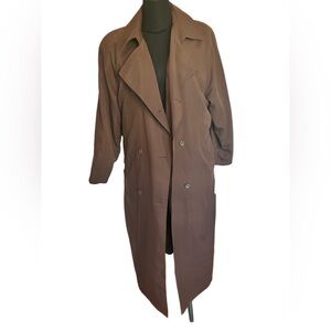 London Fog 16 Reg Women Trench Brown Double-Breasted Trench Coat The Raincoat